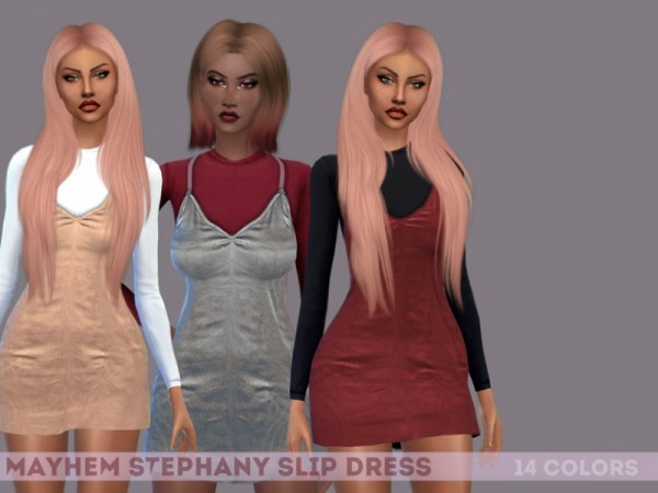  The Sims Resource: Stephany Slip Dress by mayhem sims