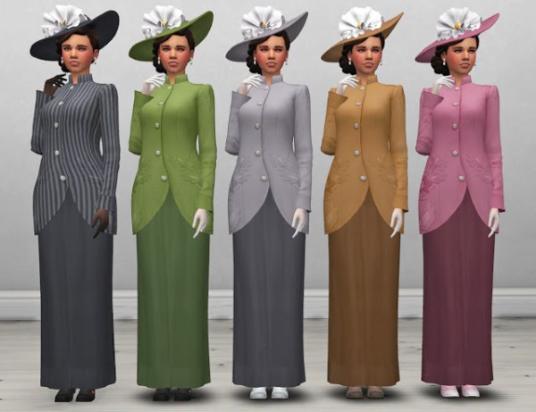  History Lovers Sims Blog: Edwardian women`s dress and hat