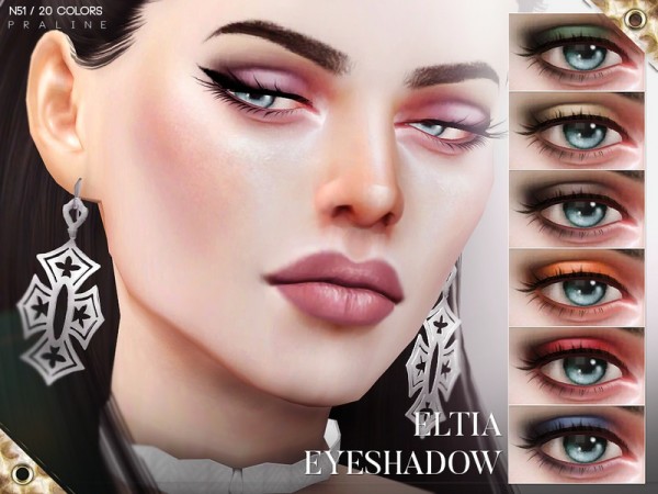  The Sims Resource: Eltia Eyeshadow N51 by Pralinesims