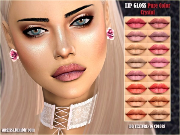  The Sims Resource: Pure Color Crystal lips by ANGISSI