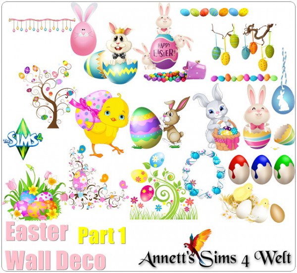  Annett`s Sims 4 Welt: Easter Wall Deco   Part 1