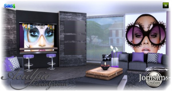  Jom Sims Creations: Aculpio livingroom