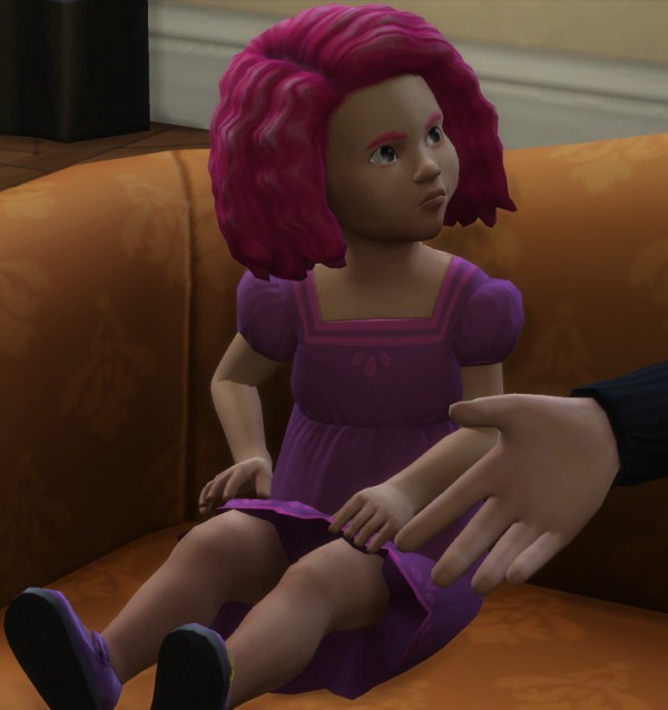  Mod The Sims: Freedris Dyed Hair for Toddlers   Hair and Eyebrow Recolours by freedri