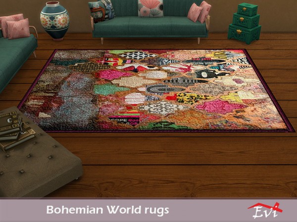  The Sims Resource: Boho World Rugs by evi