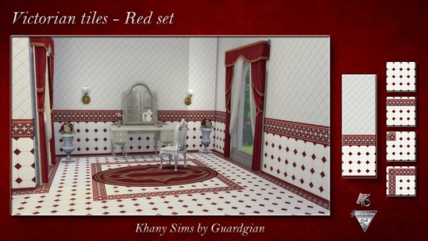  Khany Sims: Victorian tiles: red, blue and green