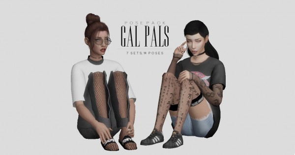  Simsworkshop: Gal Pals poses by catsblob