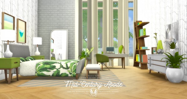  Simsational designs: Mid Century Abode: Add on Bedroom Set
