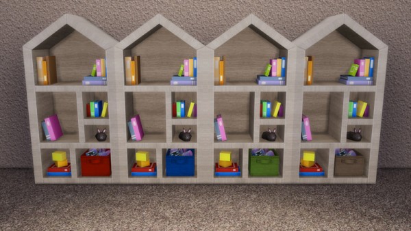  La Luna Rossa Sims: Toddler Bookcase