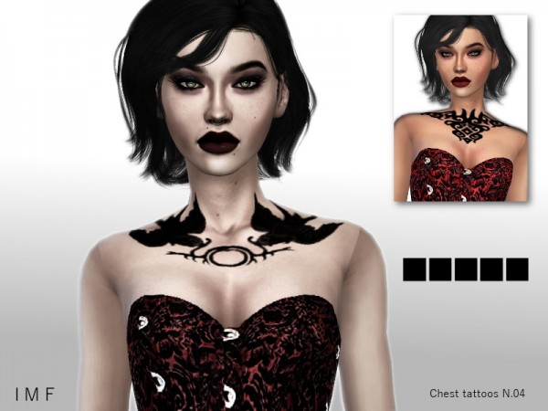  The Sims Resource: Chest Tattoos N.04 by IzzieMcFire