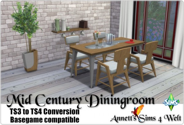  Annett`s Sims 4 Welt: Mid Century Diningroom