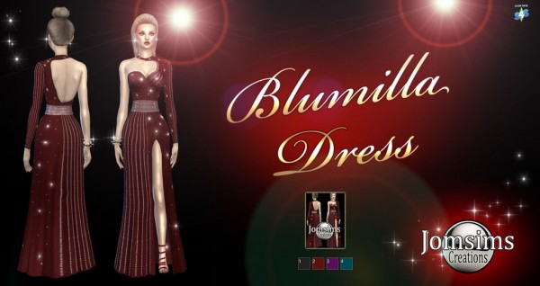 Jom Sims Creations: Blumilla evening dress