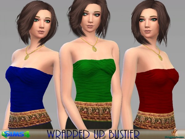 The Sims Resource: Wrapped Up Bustier by DragonQueen