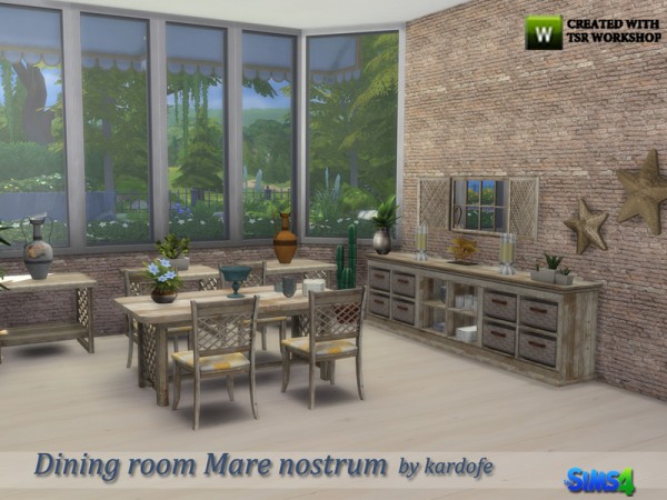  The Sims Resource: Dining room Mare nostrum by Kardofe