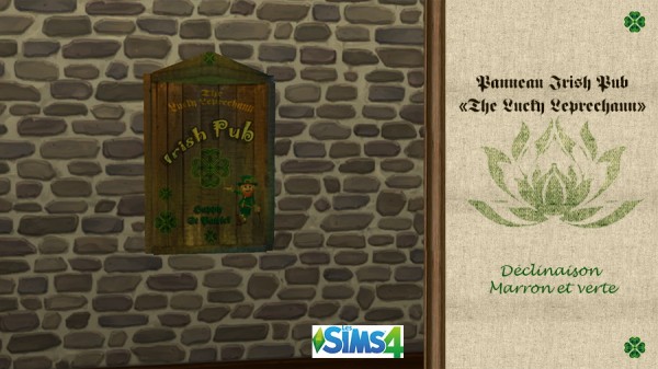  Sims Artists: Sign Irish Pub The Lucky Leprechaun