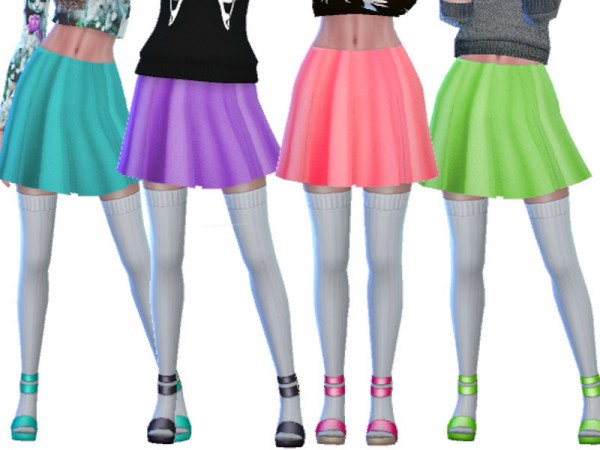  The Sims Resource: Adorable Easter Colored Skirts by Wicked Kittie