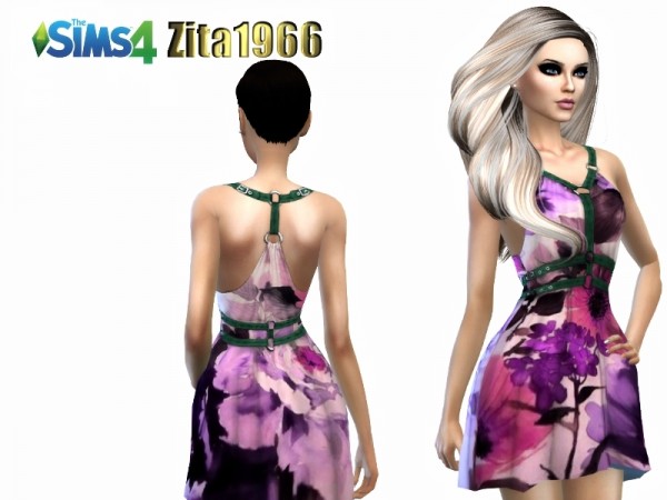 The Sims Resource: Florals dress by ZitaRossouw