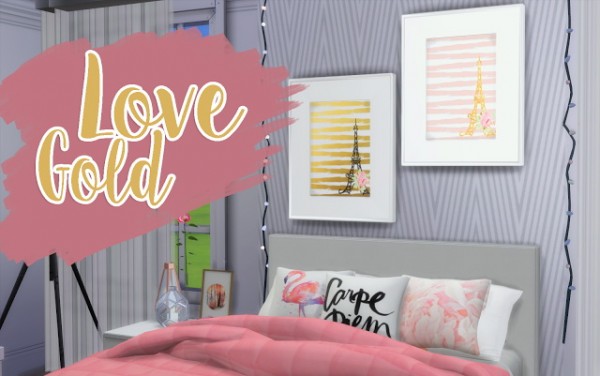  Mony Sims: Love Gold Painting