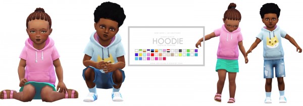  Onyx Sims: Toddler Short Sleeve Hoodie