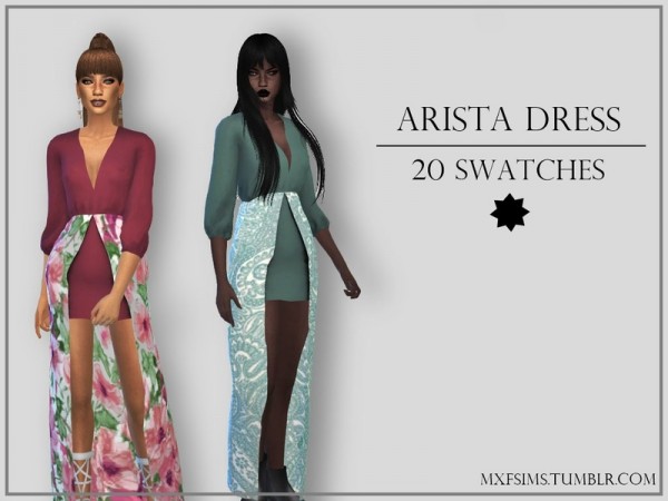  The Sims Resource: Arista Dress by mxfsims