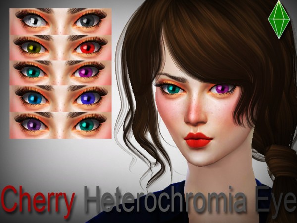  The Sims Resource: Cherry Heterochromia Eye by LJP Sims