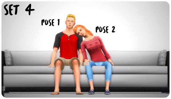  Simsworkshop: Couple Couch Pose Pack 01 by WyattsSims
