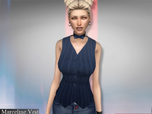  The Sims Resource: Marceline Outfit   Top, Vest, Pants by Genius