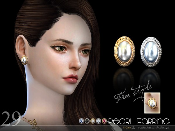  The Sims Resource: Earrings N29 by S Club