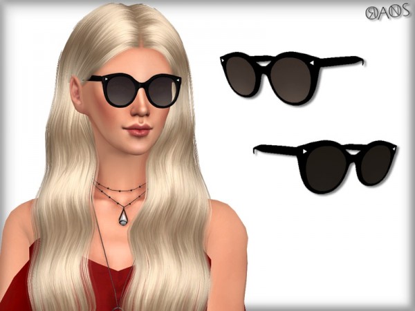  The Sims Resource: Cat Eye Smoke Lens Sunglasses by OranosTR