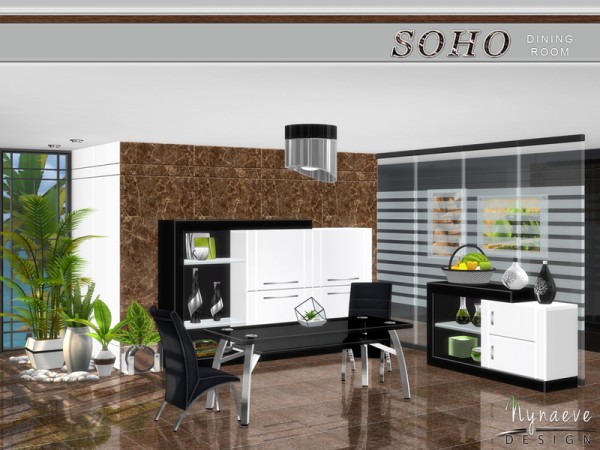  The Sims Resource: Soho Dining Room by NynaeveDesign