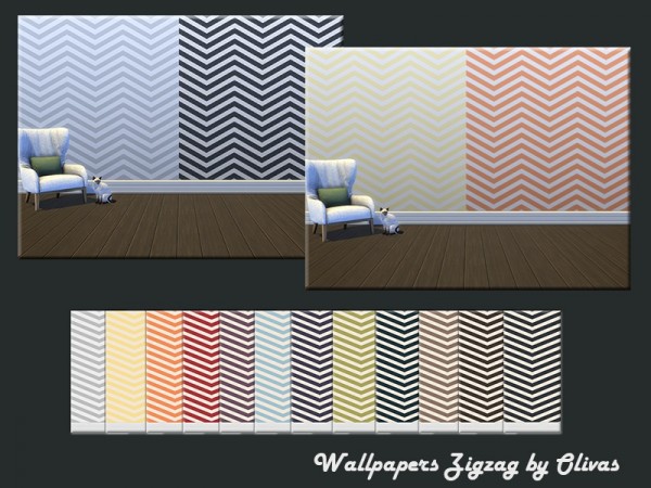  The Sims Resource: Wallpapers Zigzag by olivas