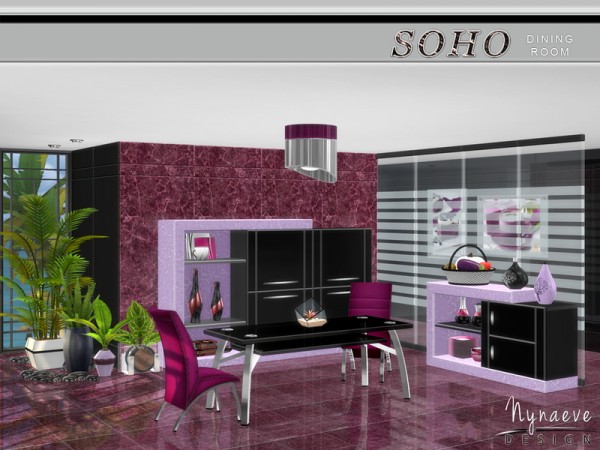  The Sims Resource: Soho Dining Room by NynaeveDesign