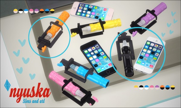  Nyuska: Pose pack: Selfie stick and iphone