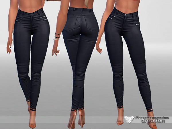  The Sims Resource: Nude Leather Jeans by Pinkzombiecupcakes