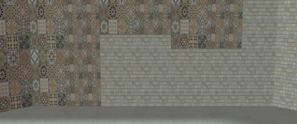  Sims Artists: Patchwork of plaster tiles from Matomibotaki