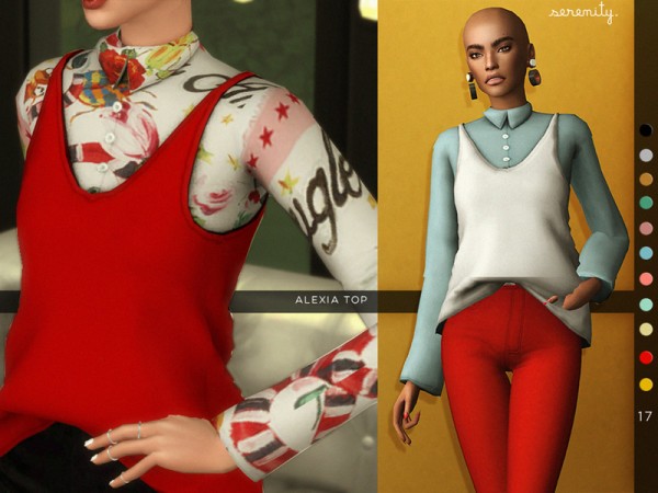  The Sims Resource: Alexia Top by serenity cc