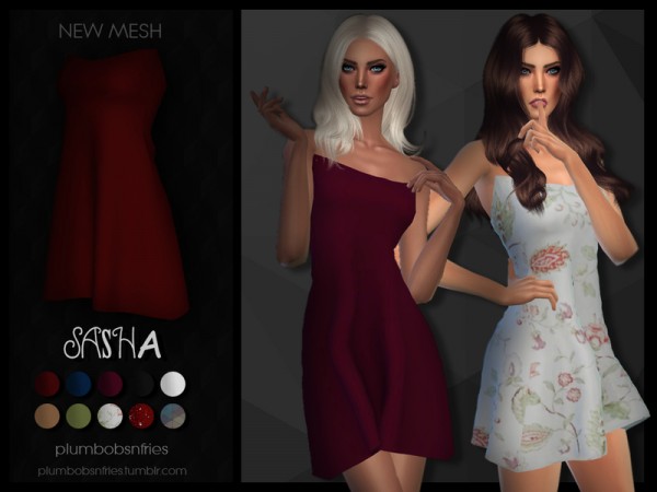  The Sims Resource: Sasha dress by Plumbobs n Fries