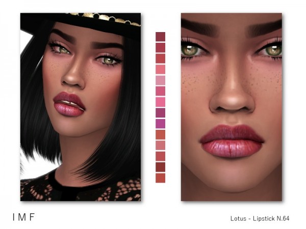  The Sims Resource: Lotus Lipstick N.64 by IzzieMcFire