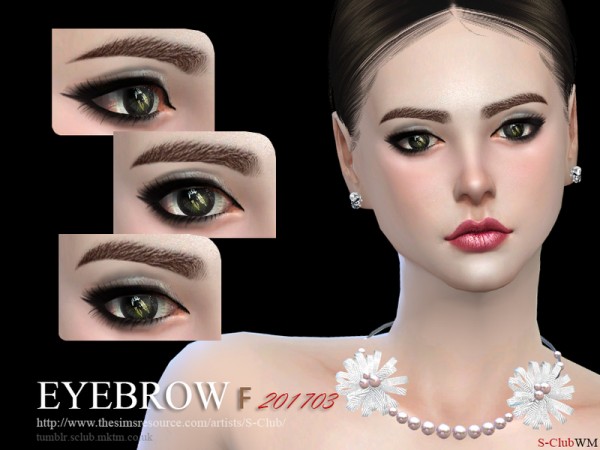  The Sims Resource: Eyebrows F 201703 by S Club