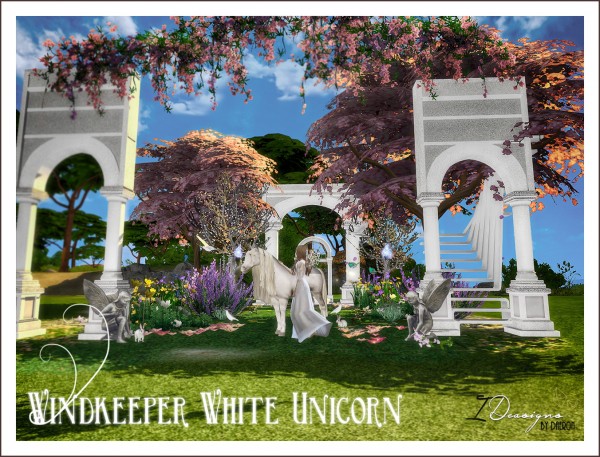  Sims 4 Designs: Windkeeper White Unicorn conversion