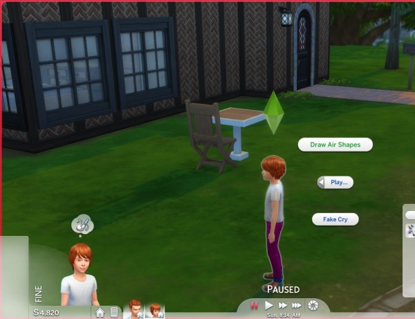  Mod The Sims: Child Play Interactions   Fake Cry and Draw Air Shapes by CardTaken