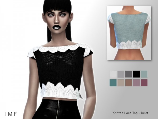  The Sims Resource: Knitted Lace Top   Juliet by IzzieMcFire