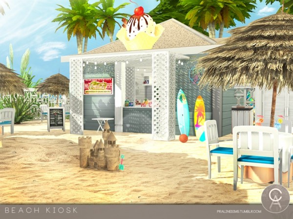  The Sims Resource: Beach Kiosk byPralinesims