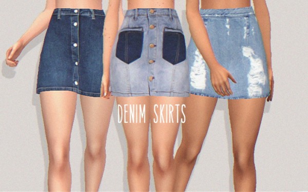  Pure Sims: Denim skirts