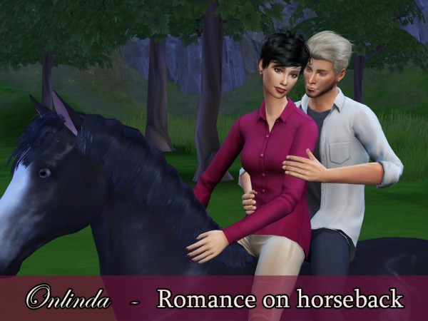  The Sims Resource: Romance on horseback   Pose Pack by StefaniaOnlinda