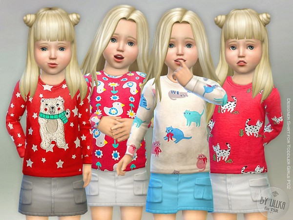  The Sims Resource: Designer Shirt for Toddler Girls P02 by lillka