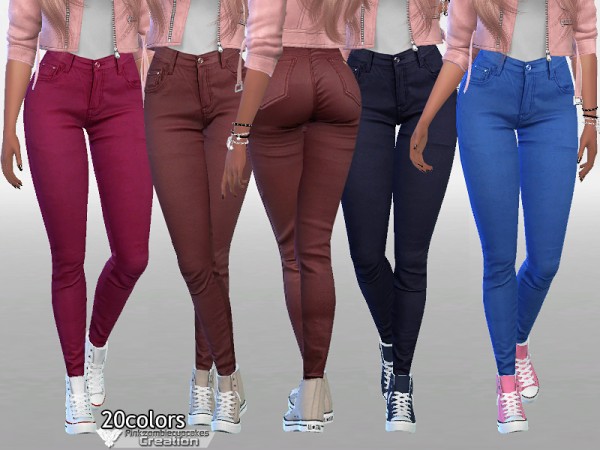  The Sims Resource: Chocolate Denim Jeans by Pinkzombiecupcakes