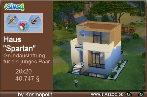  Blackys Sims 4 Zoo: Spartan house by Kosmopolit