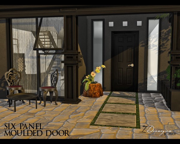  Sims 4 Designs: Six Panel Moulded Door
