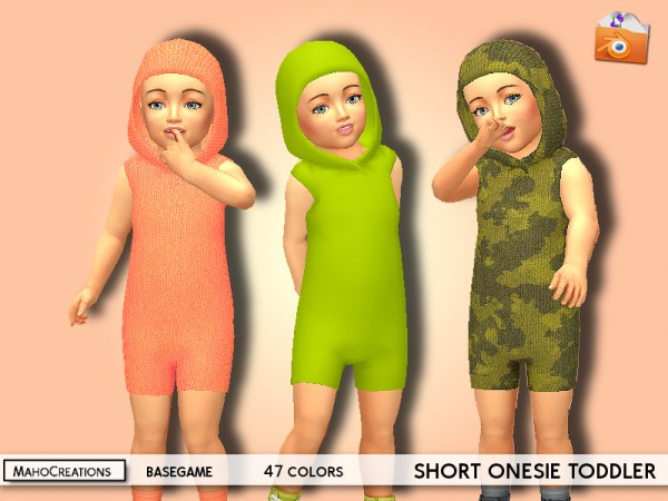  The Sims Resource: Short Onesie Toddler by MahoCreations