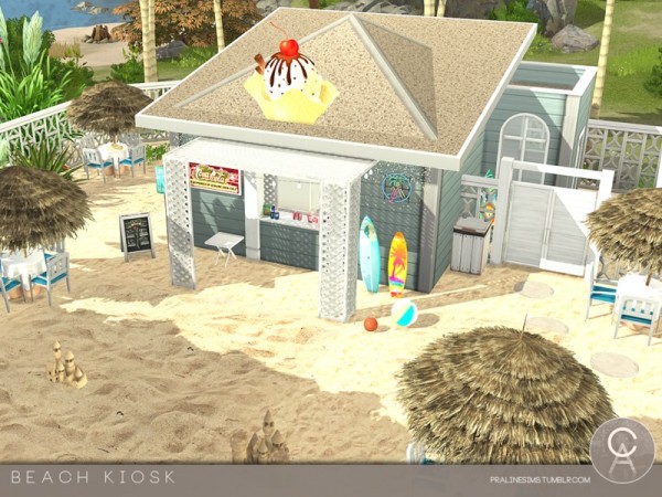  The Sims Resource: Beach Kiosk byPralinesims
